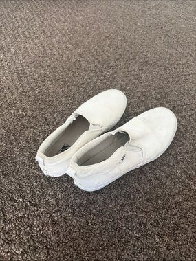 Vans White Slip-On Canvas Sneakers
